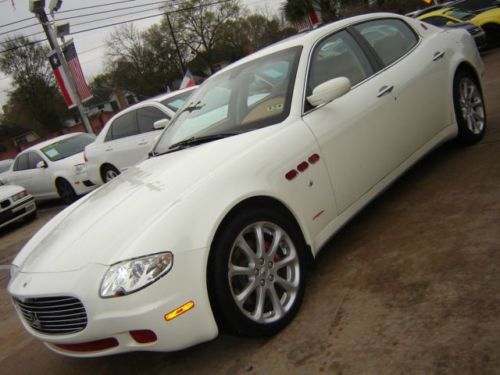 2006 maserati quattroporte white on tan clean carfax drives perfect!