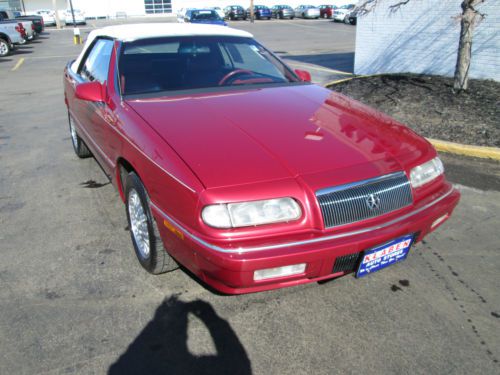 1995 chrysler lebaron gtc convertible 2-door 3.0l red carfax 1-owner 58203 miles