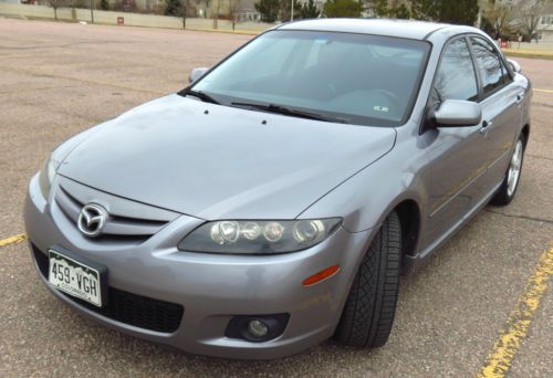 2006 mazda 6 s sport sedan gray, 3.0l 215hp v6 5-speed manual drive