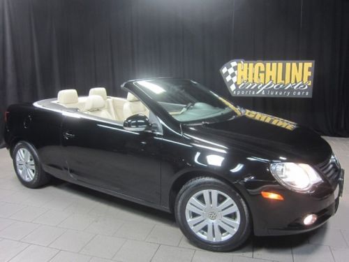 2008 vw eos, 200hp 2.0l turbo, retractable hardtop, seats 4, clear carfax