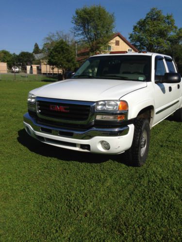 2005 sierra 2500hd slt crew diesel 4x4 s/bed lthr htd seats