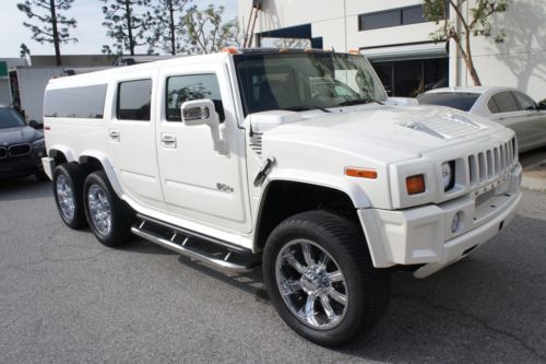2009 hummer h2 4x4 custom 6 wheels  loaded with options / low mile limo show car