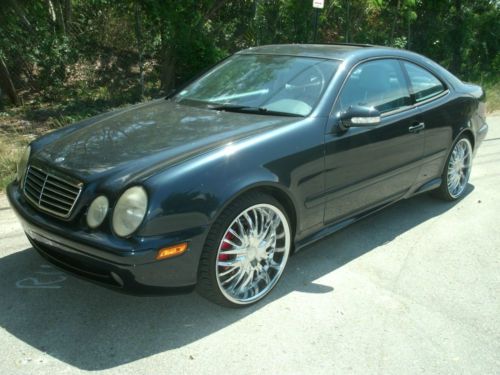 2002 mercedes-benz clk430 base coupe 2-door 4.3l, custom chrome wheels, sunroof