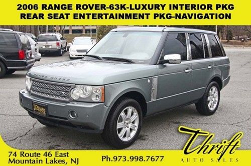 06 range rover-63k-luxury interior pkg-rear seat entertainment pkg-navigation