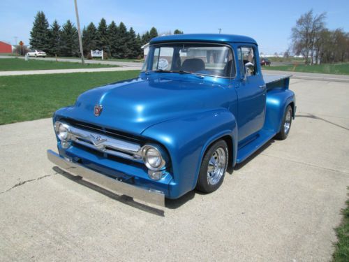 1956  f-100 ford big window truck custom cab