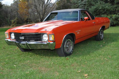 1972 chevy chevelle elcamino ss   22,484  original documented miles  !!