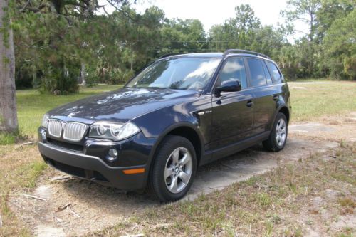 2008 bmw x3 3.0si sport utility 4-door 3.0l-6 spd-montego blue metallic-florida