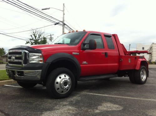 Ford f550 red tow truck repo truck century lift fully loaded 4x4 leather