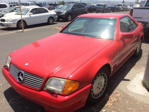 1991 mercedes benz 500sl two tops 5.0l auto new tires california car zero rust