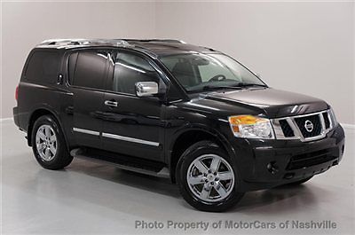 7-days *no reserve* &#039;10 armada platinum 4wd nav bose tv/dvd carfax off lease