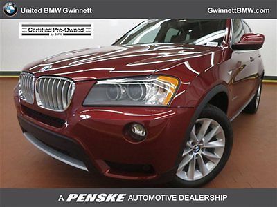Xdrive28i low miles 4 dr automatic gasoline 2.0l 4 cyl vermilion red metallic