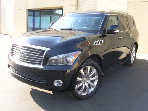 2011 infiniti qx56 4wd 5.6l only 5k original miles!! navi dvd *no reserve*