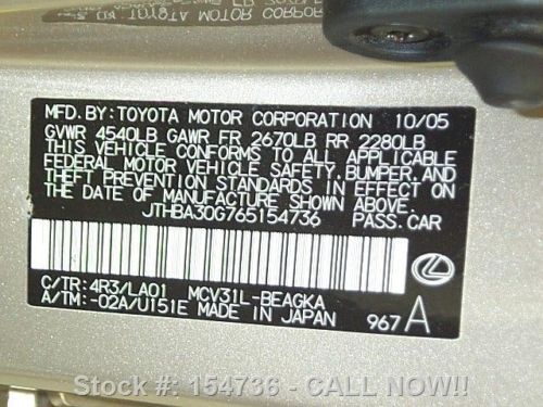 2006 LEXUS ES330 3.3L V6 CLIMATE LEATHER SUNROOF 86K MI TEXAS DIRECT AUTO, US $12,980.00, image 19