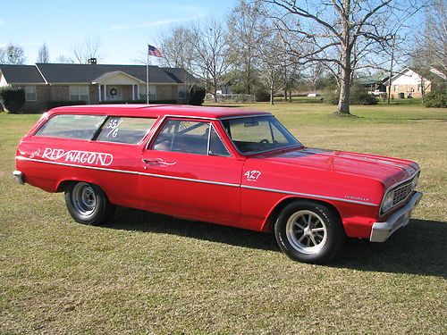 1964 malibu chevelle 300 wagon 5k miles gasser super stock street rat hot rod