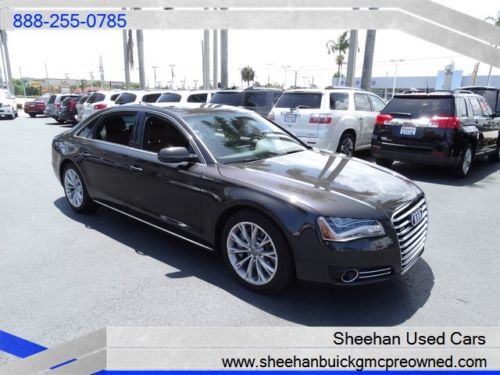 2012 audi a8 l quattro - awd nav sunroofs leather k40 radar more! automatic ac