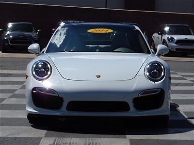 Turbo s low miles coupe pdk gasoline 3.8l biturbo charged 6 cy white