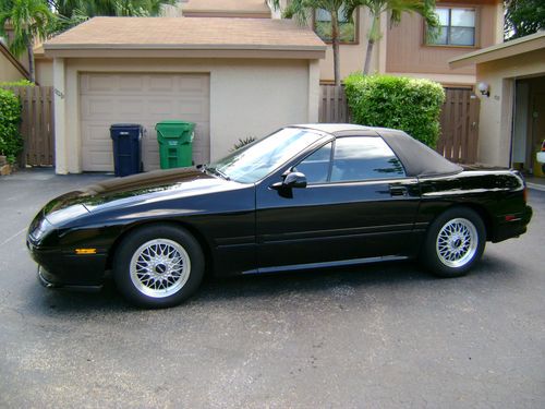 1991 rx7 conv 5spd. last yr. - rare blk / blk 49000mi- orig- garaged- mint cond.