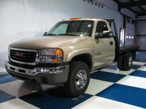 2005 gmc sierra 3500 sle reg-cab 4wd drw..flatbed..6.0l v8