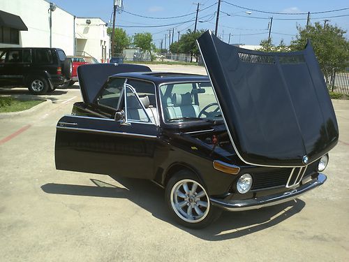 1974 bmw 2002 schwartz black, electric moonroof, ac, perfect... all new