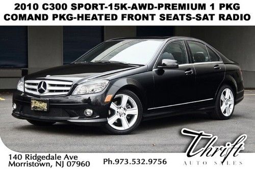 2010 c300 sport-15k-awd-premium 1 pkg-comand pkg-heated front seats-sat radio