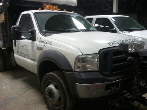 Ford f450 2007 excellent condition western snow plow flink salt spreader dump