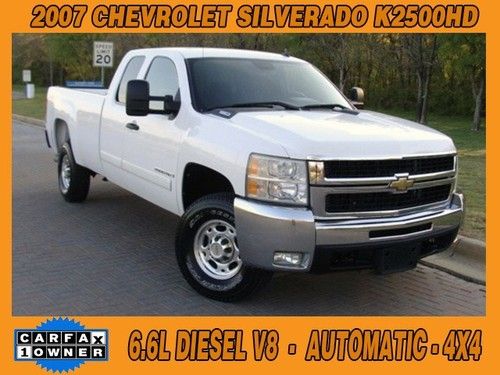 2007 chevrolet silverado 2500hd lt 4x4 duramax diesel allison tx one owner