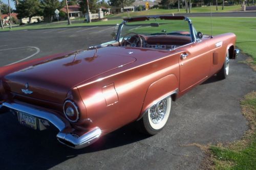 1957 tbird - e-model - one of 17 made in the thunderbird bronze color