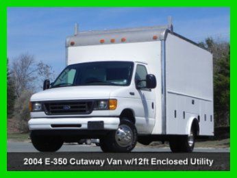 2004 ford e350 cutaway van 12ft box truck triton 5.4l v8 gas bucket seats ac