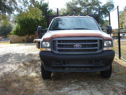 Ford f450 xl super duty flatbed with goose neck hitch &amp; 25' trailer