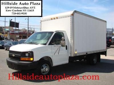 2003 chevrolet express g3500 cutaway 14ft box truck, power tail lift platform,