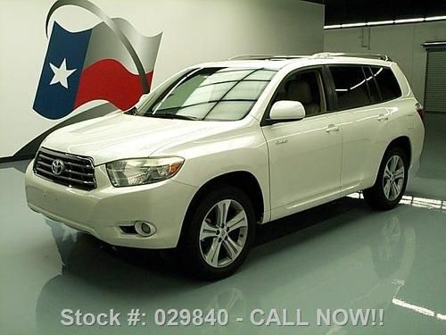 2008 toyota highlander sport sunroof rear cam 19's 57k texas direct auto