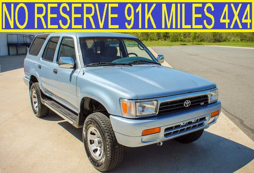 No reserve 91k original miles 4x4 sr5 v6 3.0l runs excellent limited 96 97 98 99