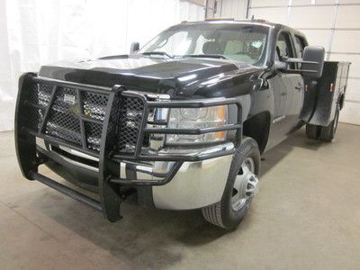 Black Chevrolet Silverado 3500 Crew Cab Service Utility Truck Duramax Diesel 4x4, image 3