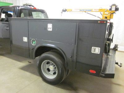 Black Chevrolet Silverado 3500 Crew Cab Service Utility Truck Duramax Diesel 4x4, image 10