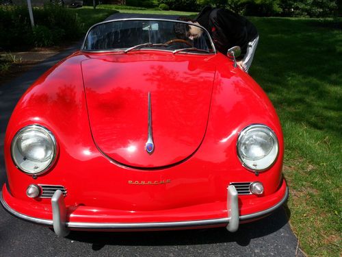 356 speedster cabriolet replica on 1979 porsche-very nice-red w/ black