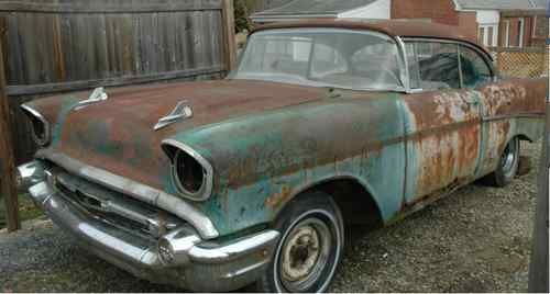 1957 Chevrolet Bel Air 2 Door Hardtop Great Project Chevy BelAir Rat Rod, US $5,000.00, image 3