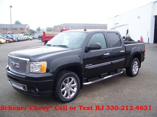 2011 gmc sierra 1500 denali awd 6.2l v8 gm certified warranty crew cab black cln