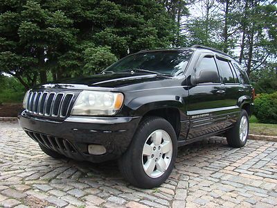 2001 jeep grand cherokee limited black on black leather sunroof no reserve !