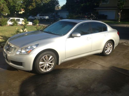 2008 infiniti g35x awd silver with black interior 46,000 low miles