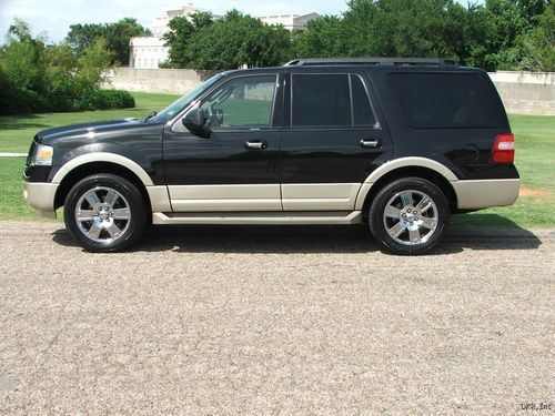 2010 expedition eddie bauer 2wd 37k tv roof chrome 20" whls immac