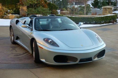 Ferrari 430 spider 2005, f1, grigio alloy, blue medio interior, ferrari serviced