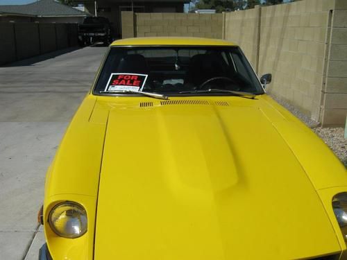 Classic, datsun sports car, yellow