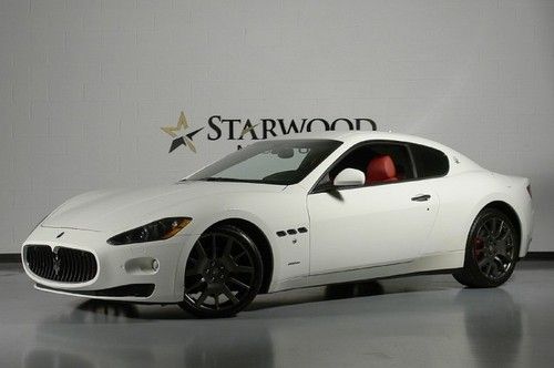 Navigation, birdcage wheels, stunning granturismo white with red interior!