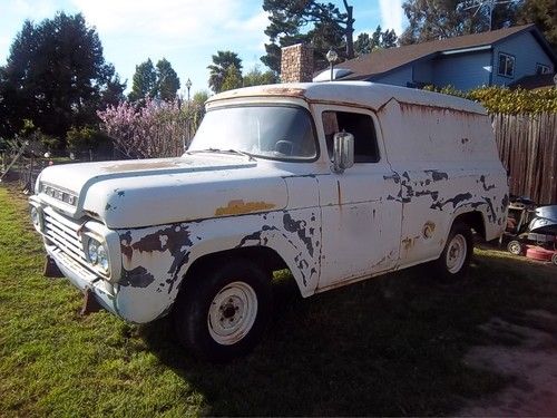 1959 ford f-100 panel truck in ca running project