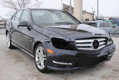 2012 mercedes-benz c250 salvage repairable rebuilder only 6k miles runs!!!!!