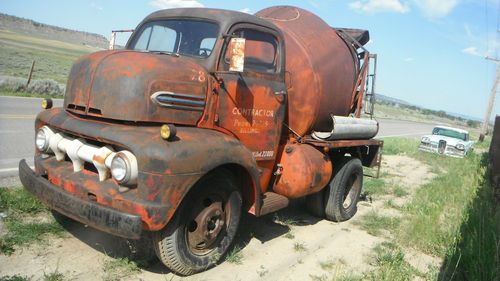 1951 ford coe cement mixer 15 feet long ,amazing for advertizing , parade truck