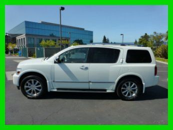 2008 infiniti qx56 awd 4x4 technology pkg navi 8 passengers bench seats dual dvd