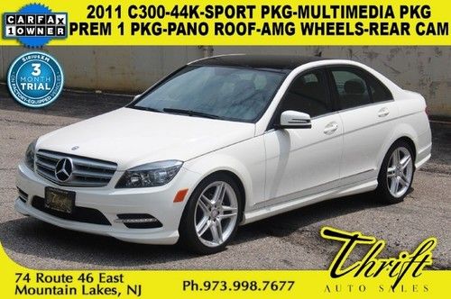 2011 c300-44k-sport pkg-multimedia pkg-prem 1 pkg-pano roof-amg wheels-rear cam