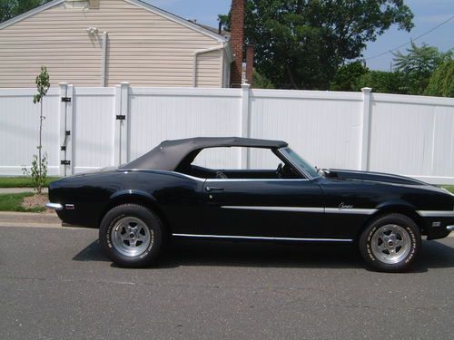 1968 chevrolet camaro convertible v8 black excellent condtion restored