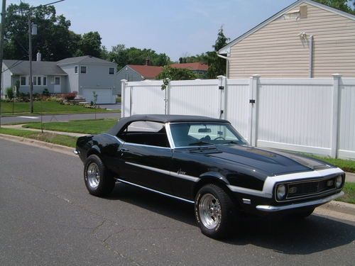 1968 Chevrolet Camaro Convertible V8 Black Excellent Condtion Restored, image 5
